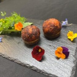 Beignet de fromage suisse figue confite